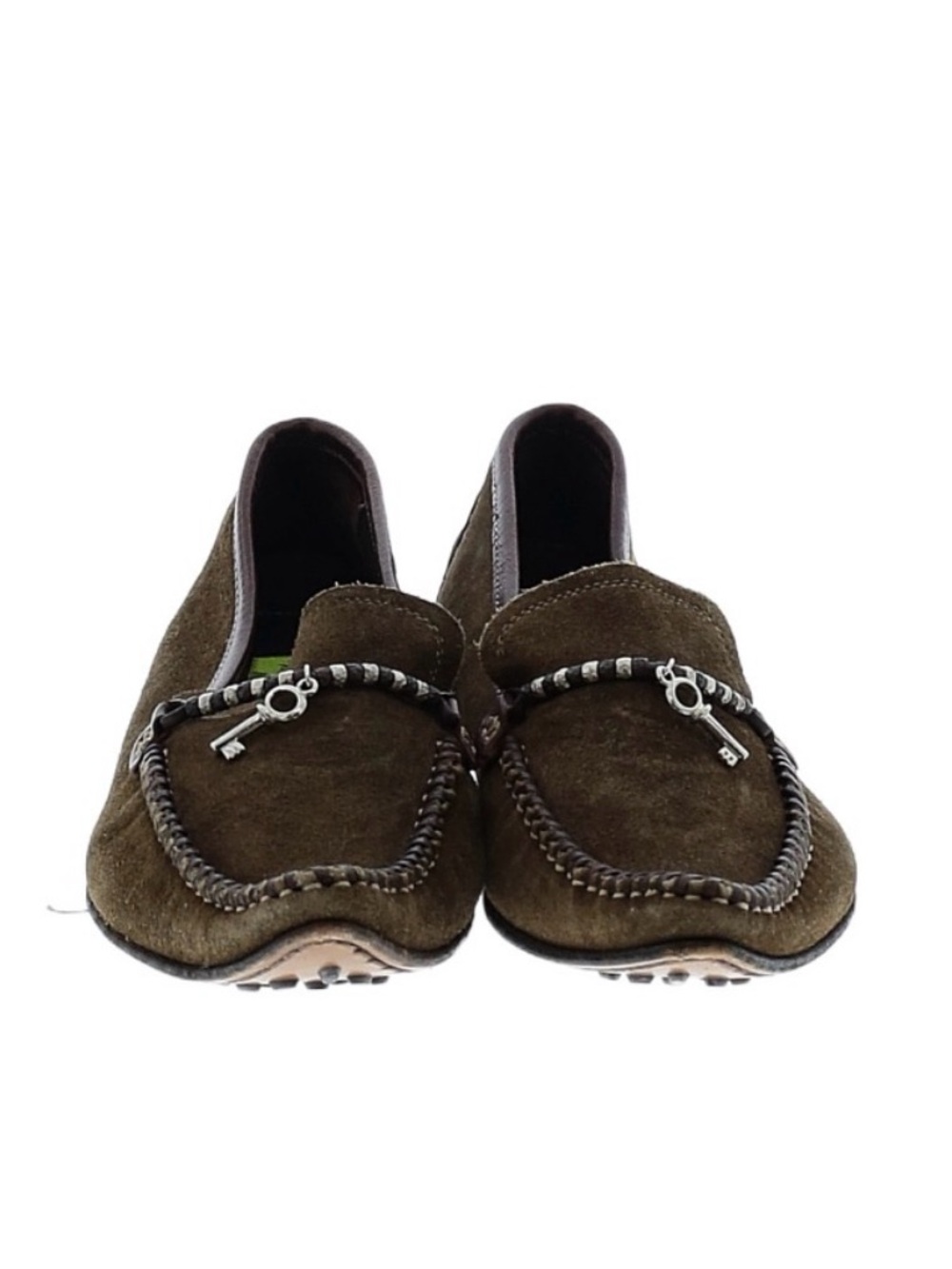 Women’s Olive Suede Moccasin Driving Loafers